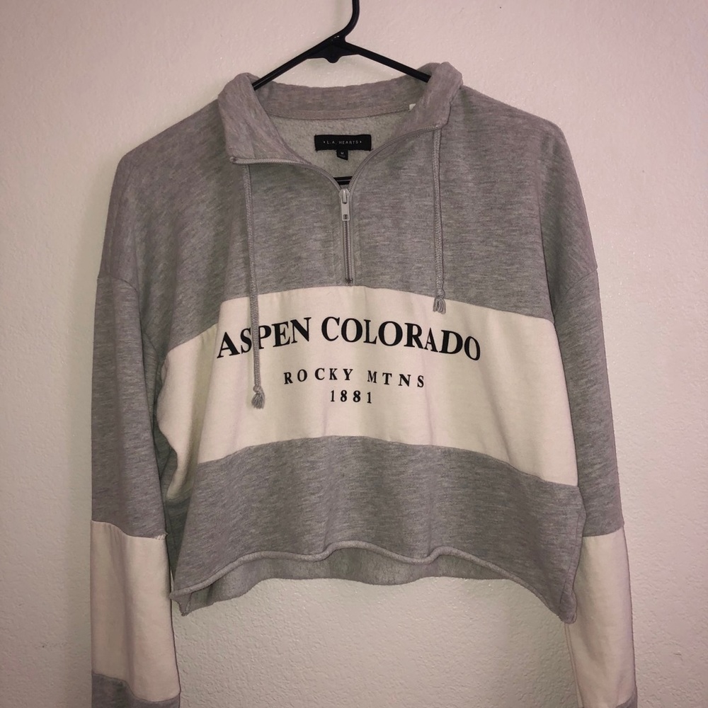 PacSun cropped quarter zip up